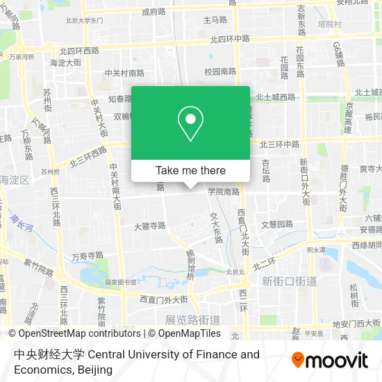 中央财经大学 Central University of Finance and Economics map