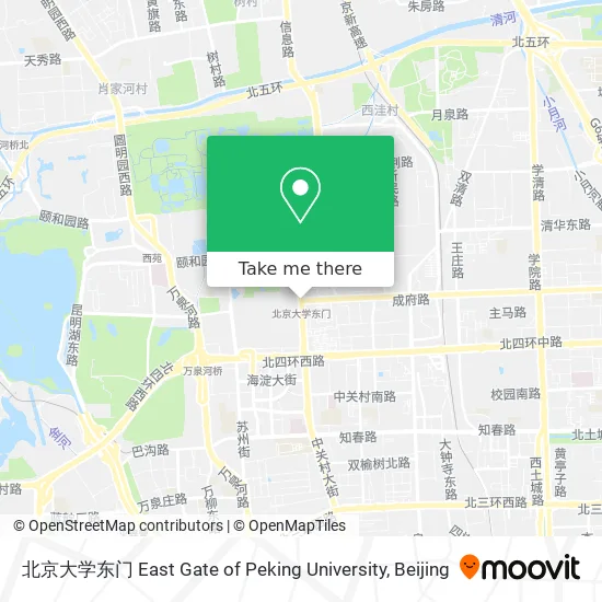 北京大学东门 East Gate of Peking University map