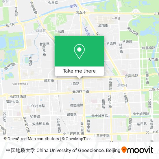 中国地质大学 China University of Geoscience map