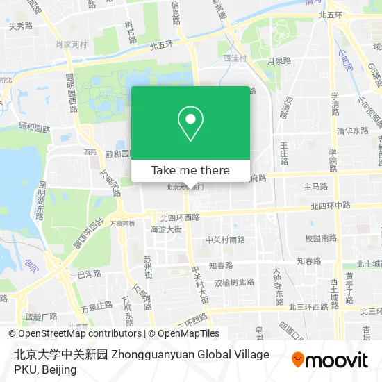 北京大学中关新园 Zhongguanyuan Global Village PKU map