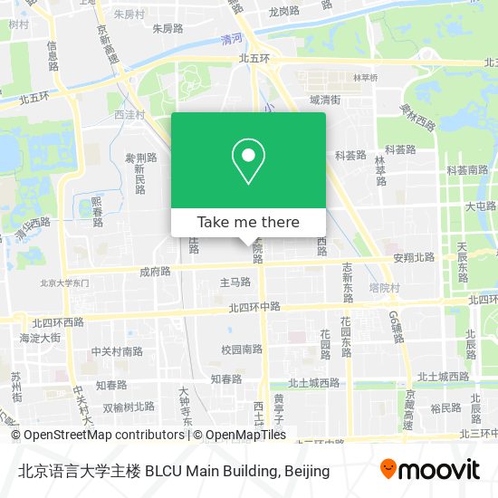 北京语言大学主楼 BLCU Main Building map