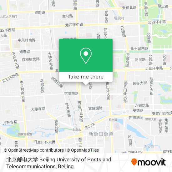 北京邮电大学 Beijing University of Posts and Telecommunications map