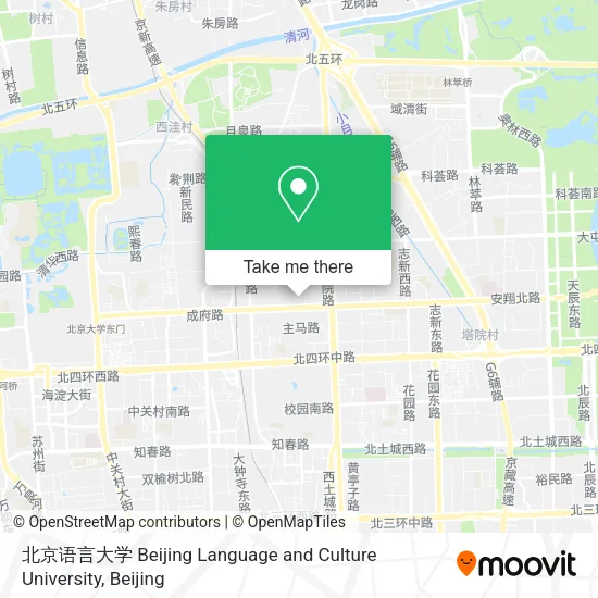 北京语言大学 Beijing Language and Culture University map