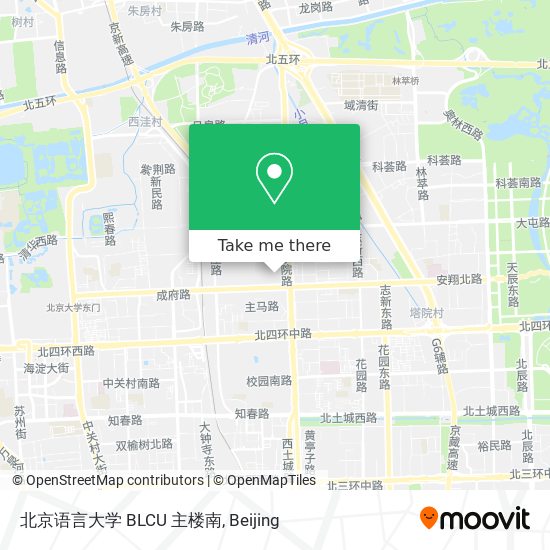 北京语言大学 BLCU 主楼南 map