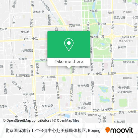 北京国际旅行卫生保健中心赴美移民体检区 map