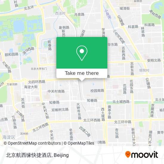 北京航西缘快捷酒店 map