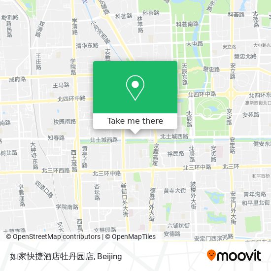 如家快捷酒店牡丹园店 map