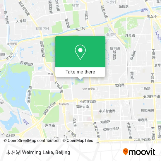 未名湖 Weiming Lake map