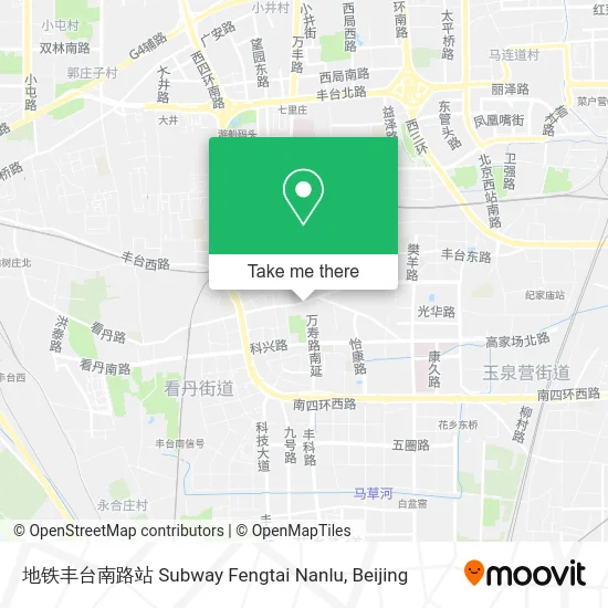 地铁丰台南路站 Subway Fengtai Nanlu map