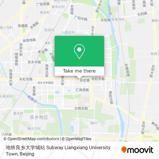 地铁良乡大学城站 Subway Liangxiang University Town map