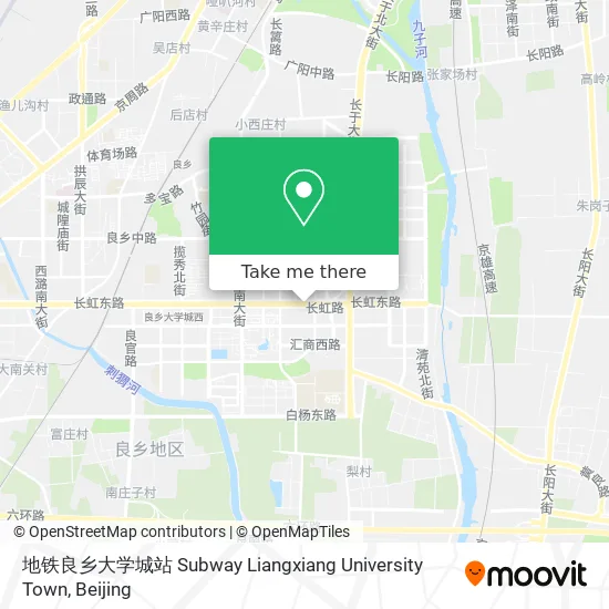 地铁良乡大学城站 Subway Liangxiang University Town map