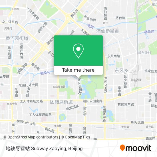地铁枣营站 Subway Zaoying map
