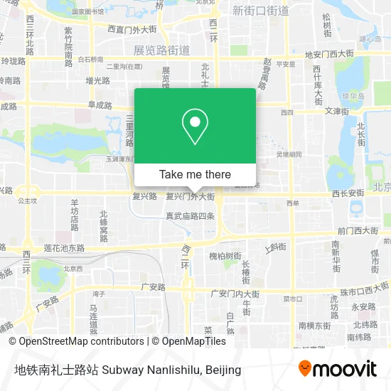 地铁南礼士路站 Subway Nanlishilu map