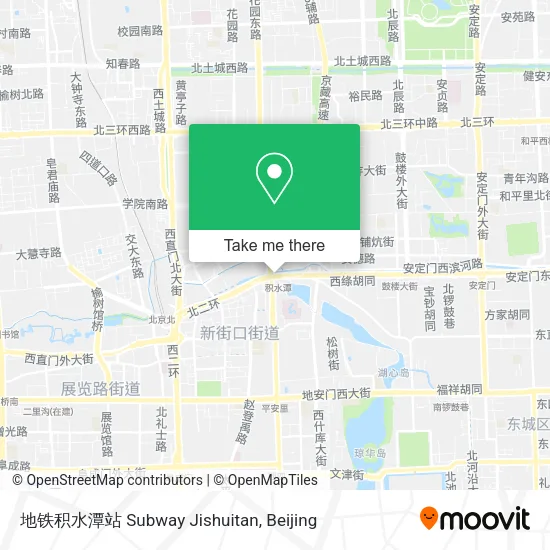 地铁积水潭站 Subway Jishuitan map