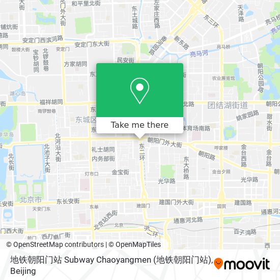 地铁朝阳门站 Subway Chaoyangmen map