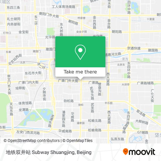 地铁双井站 Subway Shuangjing map