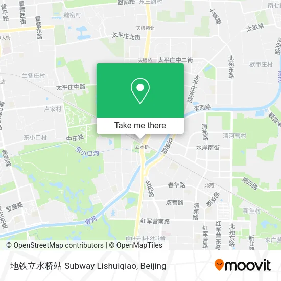 地铁立水桥站 Subway Lishuiqiao map
