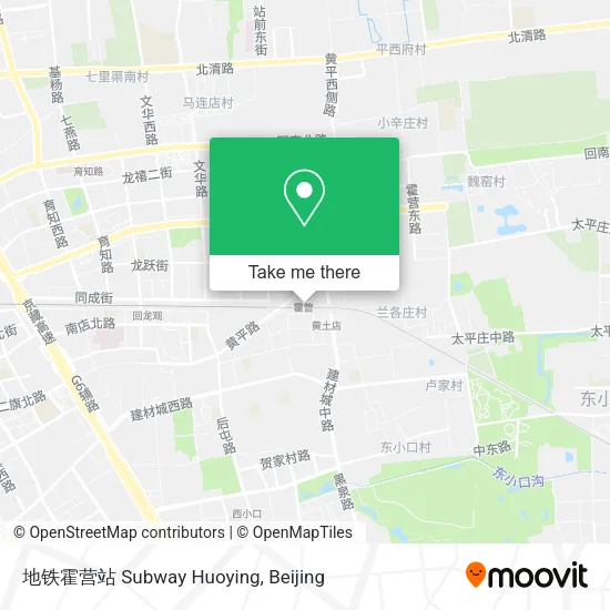 地铁霍营站 Subway Huoying map