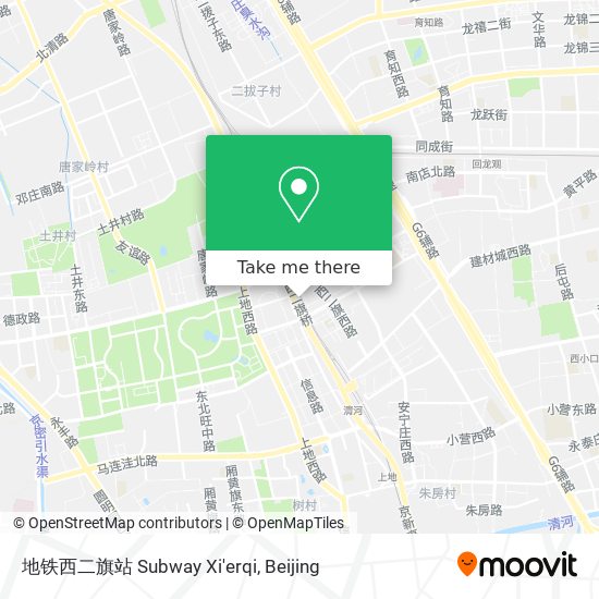 地铁西二旗站 Subway Xi'erqi map