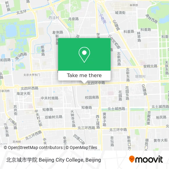 北京城市学院 Beijing City College map