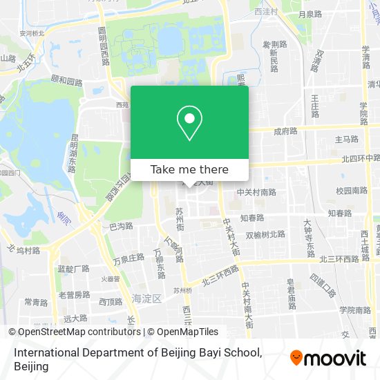 International Department of Beijing Bayi School map