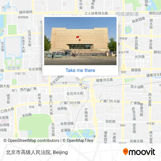 北京市高级人民法院 map
