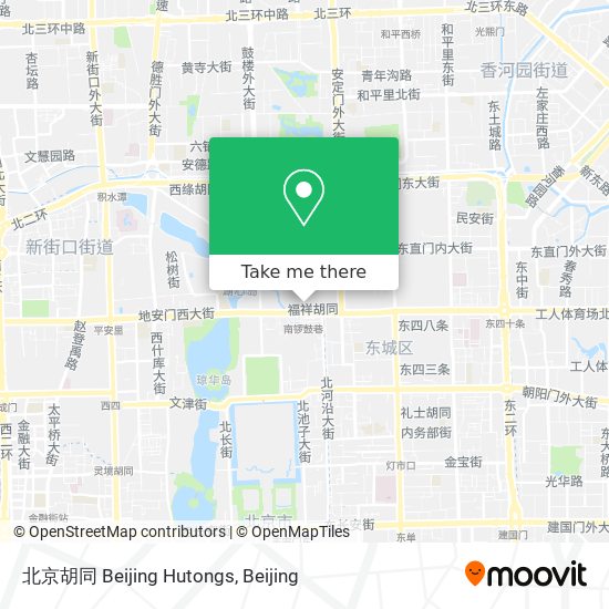 北京胡同 Beijing Hutongs map