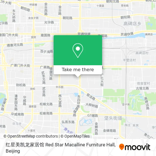 红星美凯龙家居馆 Red Star Macalline Furniture Hall map