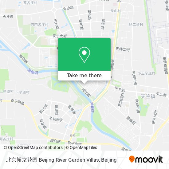 北京裕京花园 Beijing River Garden Villas map