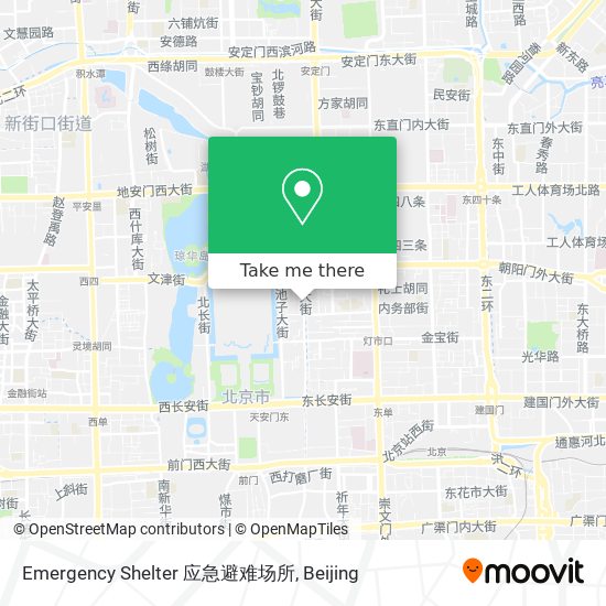 Emergency Shelter 应急避难场所 map