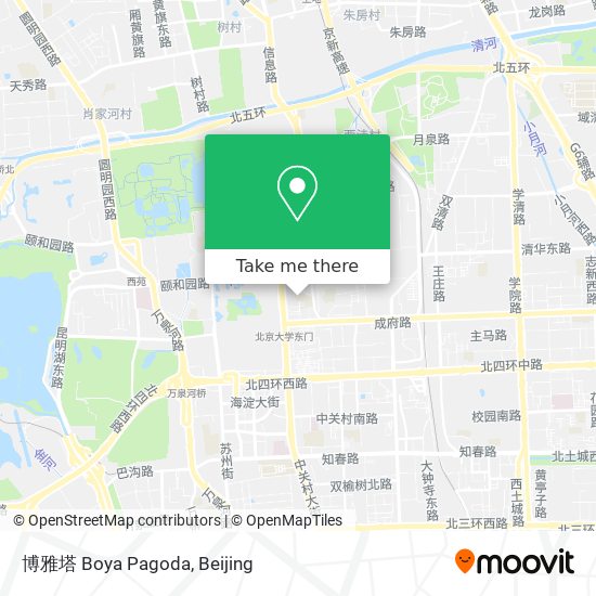 博雅塔 Boya Pagoda map