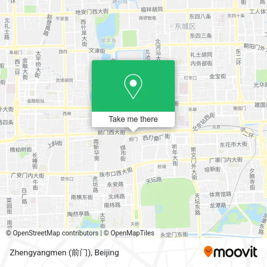 Zhengyangmen (前门) map