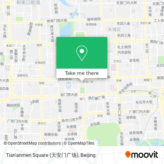 Tian'anmen Square (天安门广场) map
