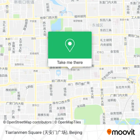 Tian'anmen Square (天安门广场) map