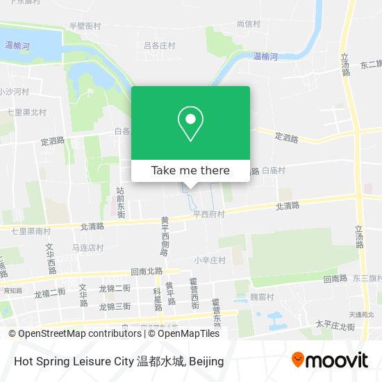 Hot Spring Leisure City 温都水城 map