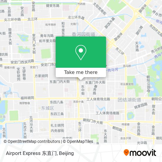 Airport Express 东直门 map