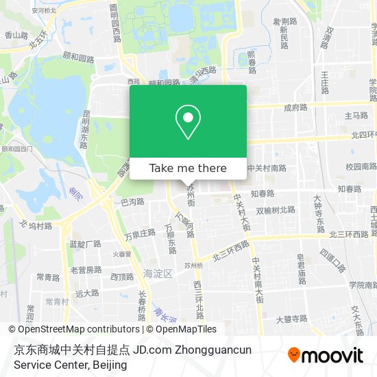 京东商城中关村自提点 JD.com Zhongguancun Service Center map