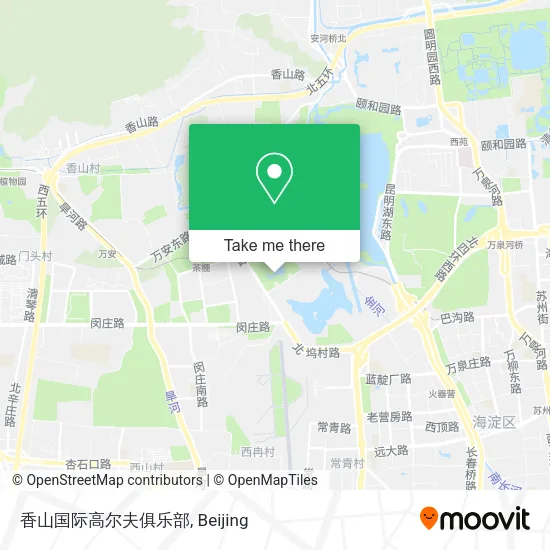 香山国际高尔夫俱乐部 map