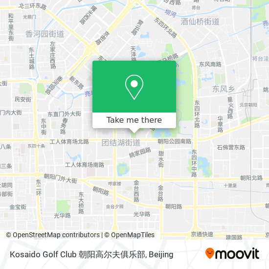 Kosaido Golf Club 朝阳高尔夫俱乐部 map