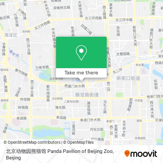 北京动物园熊猫馆 Panda Pavilion of Beijing Zoo map