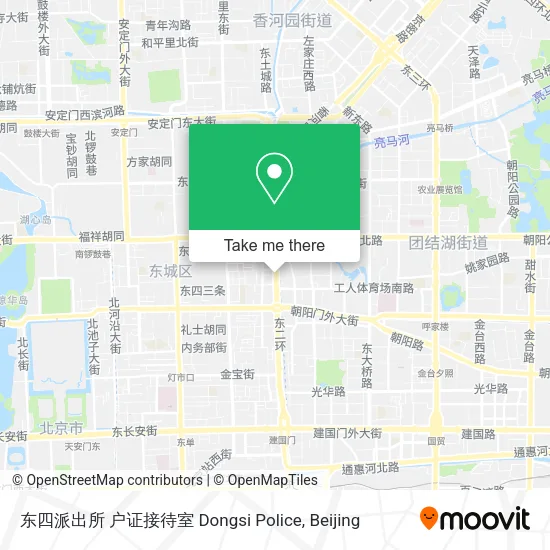东四派出所 户证接待室 Dongsi Police map