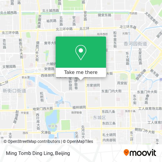 Ming Tomb Ding Ling map