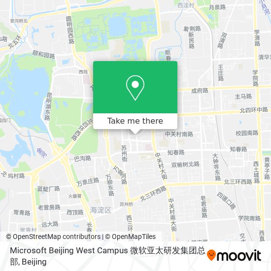 Microsoft Beijing West Campus 微软亚太研发集团总部 map