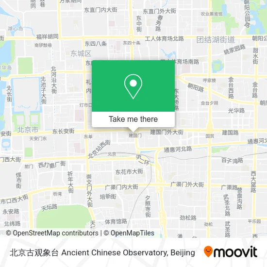 北京古观象台 Ancient Chinese Observatory map