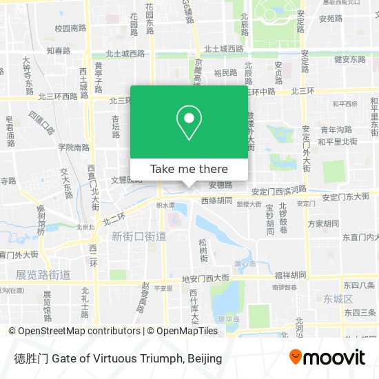 德胜门 Gate of Virtuous Triumph map