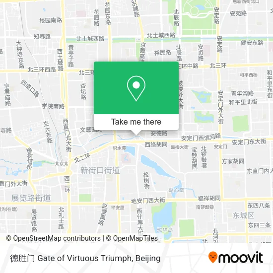 德胜门 Gate of Virtuous Triumph map