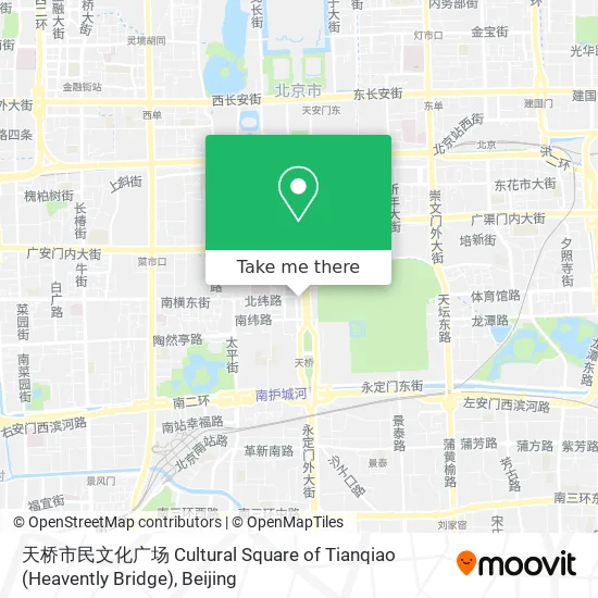 天桥市民文化广场 Cultural Square of Tianqiao (Heavently Bridge) map