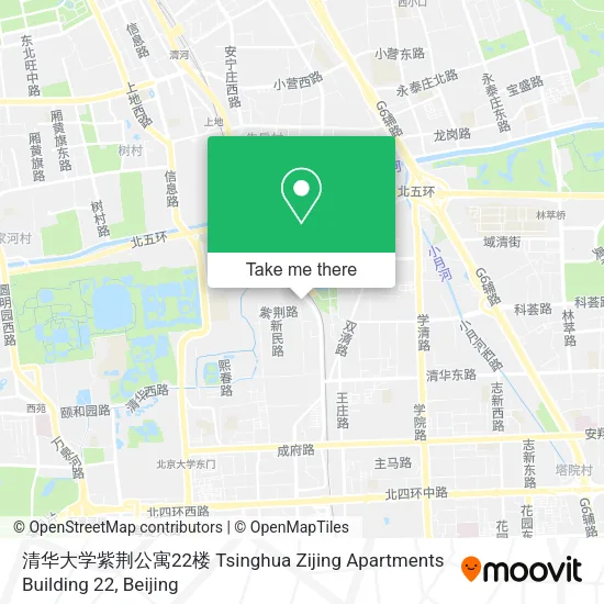 清华大学紫荆公寓22楼 Tsinghua Zijing Apartments Building 22 map