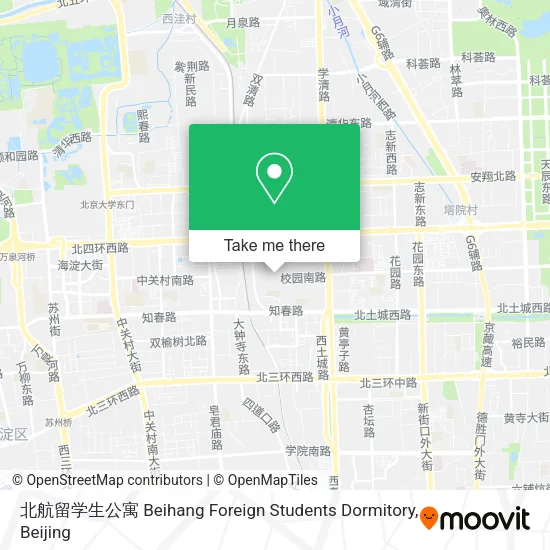 北航留学生公寓 Beihang Foreign Students Dormitory map