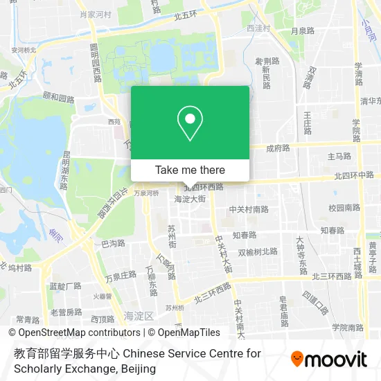 教育部留学服务中心 Chinese Service Centre for Scholarly Exchange map